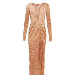 Missoni Mare lame beach dress in copper